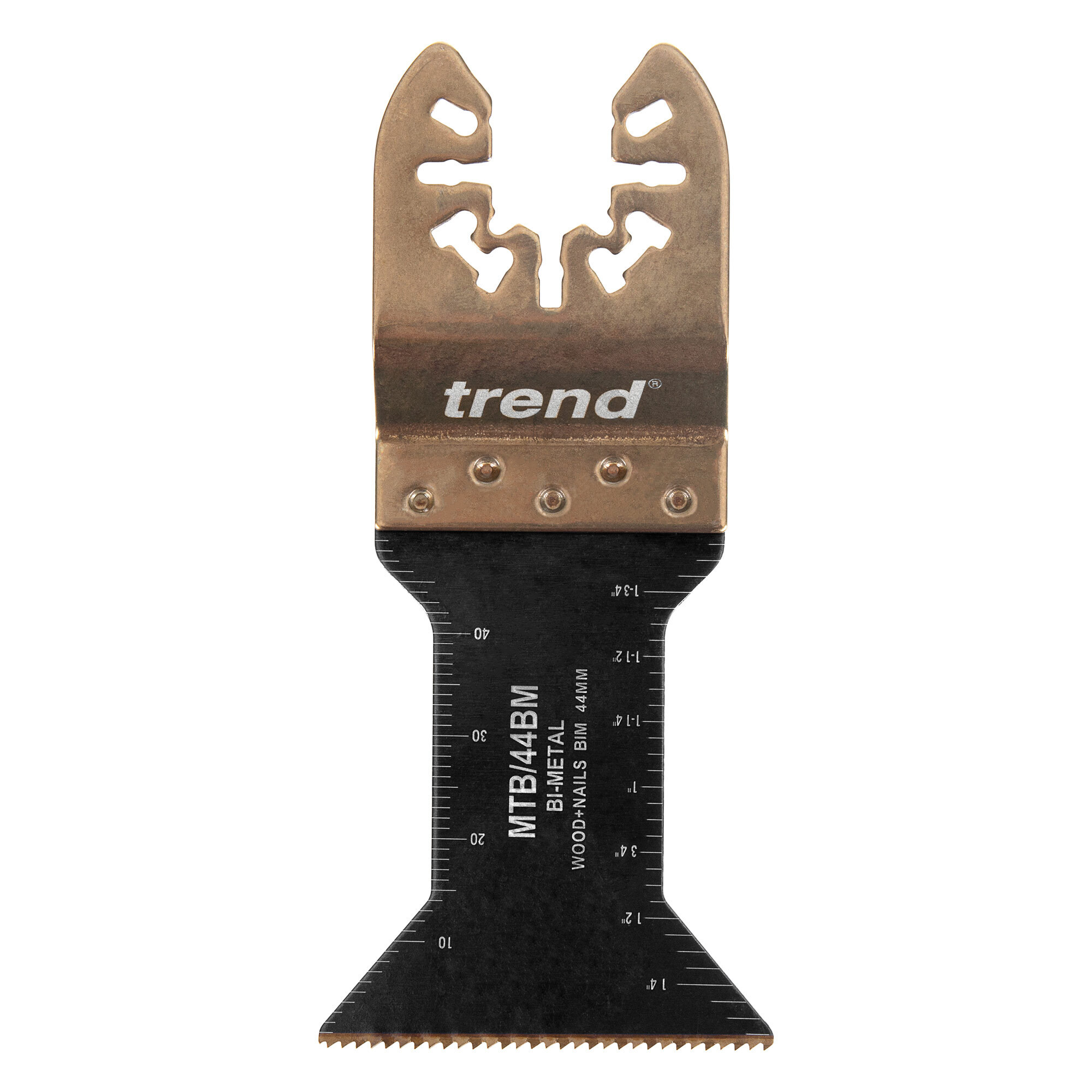 Trend Universal 44mm Fine Tooth Bi-Metal Multi-Tool Blades, 5 Pack, High-Performance for Timber & Metals, MTB/44BM